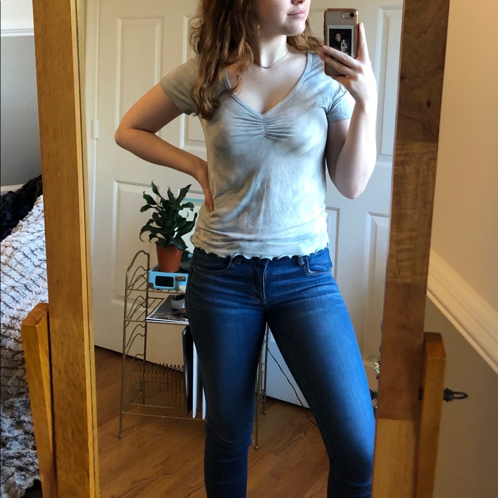 American Eagle Soft and Sexy Ruffle Blouse